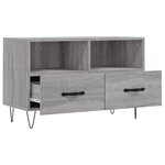 vidaXL Meuble TV Sonoma gris 80x36x50 cm Bois d'ingénierie
