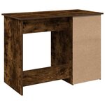 vidaXL Bureau chêne fumé 102x50x75 cm bois d'ingénierie