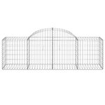 vidaXL Paniers à gabions arqués 2 Pièces 200x50x60/80 cm Fer galvanisé