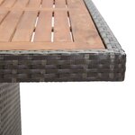 vidaXL Ensemble à manger d'extérieur 9Pièces coussins Résine tressée Gris