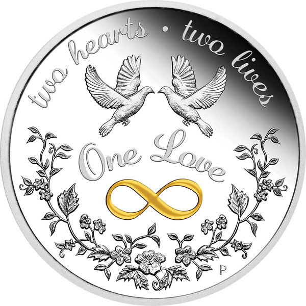 Pièce de monnaie en Argent 1 Dollar g 31.1 (1 oz) Millésime 2023 ONE LOVE