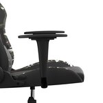 vidaXL Chaise de jeu Noir et camouflage Similicuir