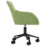 vidaXL Chaises pivotantes à manger lot de 2 Vert clair Velours