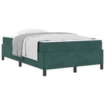 vidaXL Cadre de lit avec matelas Vert foncé 120 x 200 cm tissu