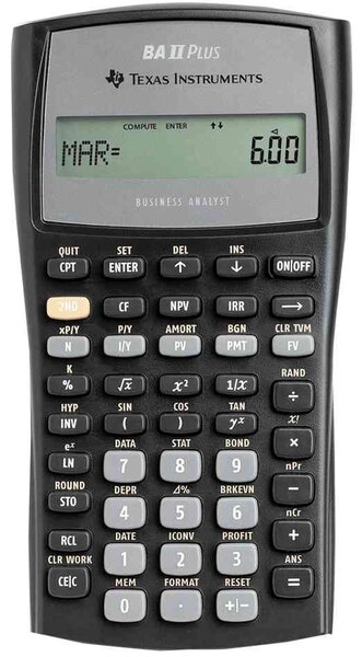 Calculatrice financière TI-BA II Plus TEXAS INSTRUMENTS