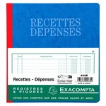 Registre exacompta 930 piqûre recettes - dépenses 2 colonnes