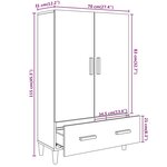 vidaXL Buffet Blanc 70x31x115 cm Bois d'ingénierie