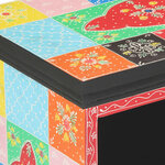 vidaXL Meuble TV Multicolore 80 x 35 x 50 cm Bois de manguier massif