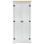 vidaXL Armoires avec étagère Blanc 76 x 50 x 170 cm Pin massif