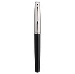 Waterman emblème stylo plume  noir  plume moyenne  encre bleue  coffret cadeau