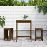 vidaXL Ensemble de bar de jardin 3 Pièces marron miel bois pin massif