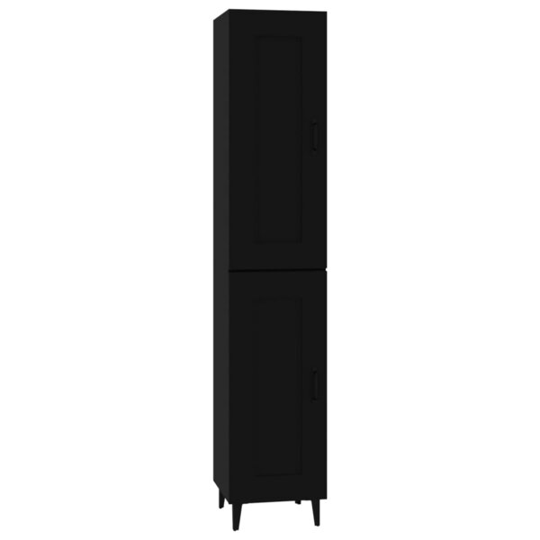 Vidaxl buffet haut noir 35x34x180 cm bois d'ingénierie