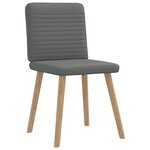 vidaXL Chaises à manger lot de 6 gris foncé tissu