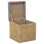 vidaXL Repose-pied lot de 2 Jacinthe d'eau Gris