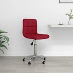 vidaXL Chaise pivotante de bureau Rouge bordeaux Tissu