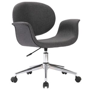 Chaise fauteuil siège pivotante de bureau informatique étude tissu gris 02_0024136