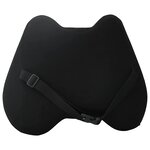 vidaXL Coussin de Dos avec oreiller Noir 40 x 32 x 13 cm Polyester