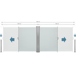 Tectake Paravent rétractable double - 200 x 600 cm