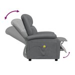 vidaXL Fauteuil de massage Gris Similicuir