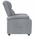 vidaXL Fauteuil inclinable Gris clair Tissu