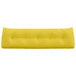vidaXL Coussin de Dos Jaune clair 160 x 24 x 50 cm tissu
