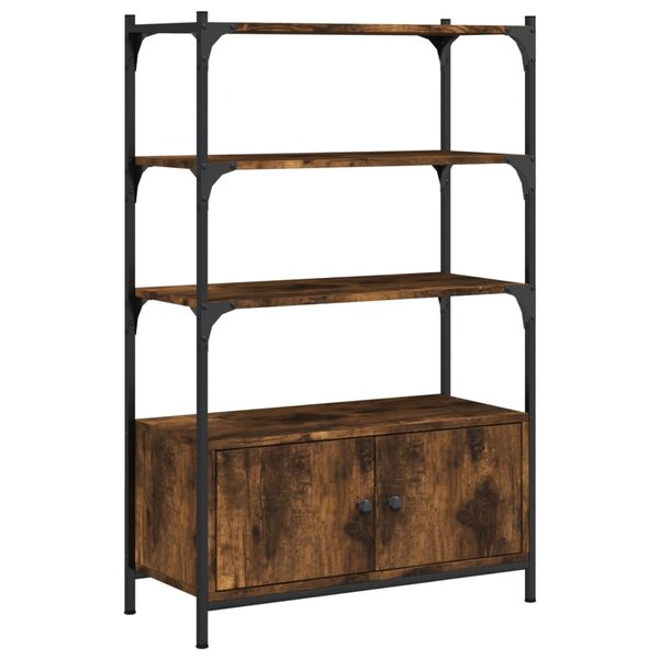 vidaXL Bibliothèque à 3 niveaux chêne fumé 70x30x109 5 cm