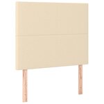 vidaXL Tête de lit à LED Crème 90x5x118/128 cm Tissu