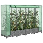 vidaXL Jardinière surélevée avec housse aspect rotin 160x40x123 cm