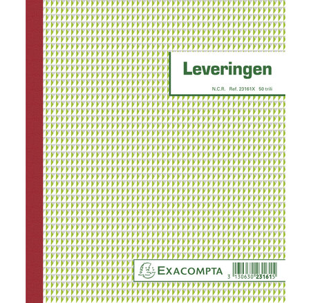 Manifold Livraisons 21x18cm 50 Feuillets Triple Autocopiant- Texte En Néerlandais - Blanc - X 5 - Exacompta