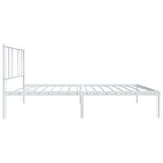 vidaXL Cadre de lit métal sans matelas avec tête de lit blanc 75x190cm
