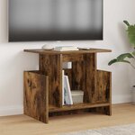 vidaXL Meuble TV Chêne fumé 50 x 35 x 45 cm Bois d'ingénierie