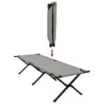 vidaXL Lit de camping pliant Gris Tissu Oxford