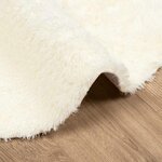 vidaXL Tapis shaggy à poils longs NAVARRA crème 120x120 cm polyester