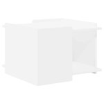 vidaXL Table basse Blanc 50 5 x 50 x 33 cm Bois d'ingénierie