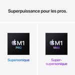 Apple - 16 macbook pro (2021) - puce apple m1 pro - ram 16go - stockage 512go – argent - azerty