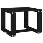 vidaXL Table d'appoint de jardin noir 40x38x28 5 cm bois massif de pin