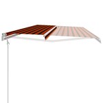 vidaXL Auvent rétractable automatique 600x300 cm Orange et marron