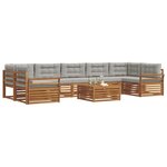 vidaXL Ensemble de canapés d'extérieur 8 Pièces Gris Naturel et Clair