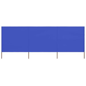 vidaXL Paravent 3 panneaux Tissu 400 x 80 cm Bleu azuré