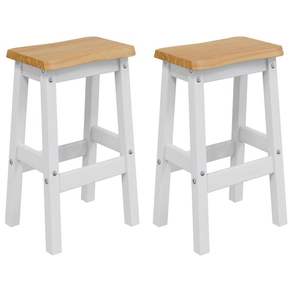 vidaXL Tabouret de bar haut EKAI 2 pc Blanc 40 x 29 x 63 cm