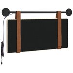 vidaXL Tête de lit suspendue Avec lumière LED Crème PU antique