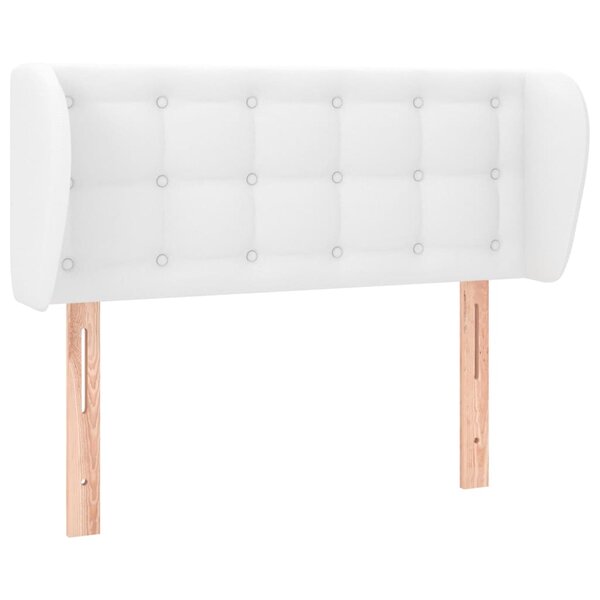 vidaXL Tête de lit avec oreilles Blanc 103x23x78/88 cm Similicuir