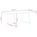 vidaXL Table à manger marron clair bois de chêne massif rectangulaire