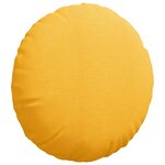 vidaXL Coussins de siège 2 Pièces Jaune clair Ø 60 cm
