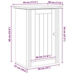 vidaXL Armoire murale de salle de bain avec stockage BODO Marron miel