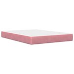 vidaXL Cadre de lit avec matelas Rose 160 x 200 cm Velours