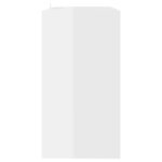 Vidaxl table console blanc brillant 89x41x76 5 cm acier