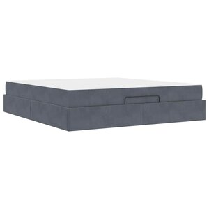 vidaXL Cadre de lit Gris foncé 180 x 200 cm Velours