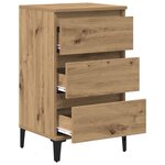 vidaXL Cabinet de chevet avec tiroir chêne artisanal 40 x 35 x 70 cm
