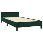 vidaXL Cadre de lit sans matelas vert foncé 90x200 cm velours